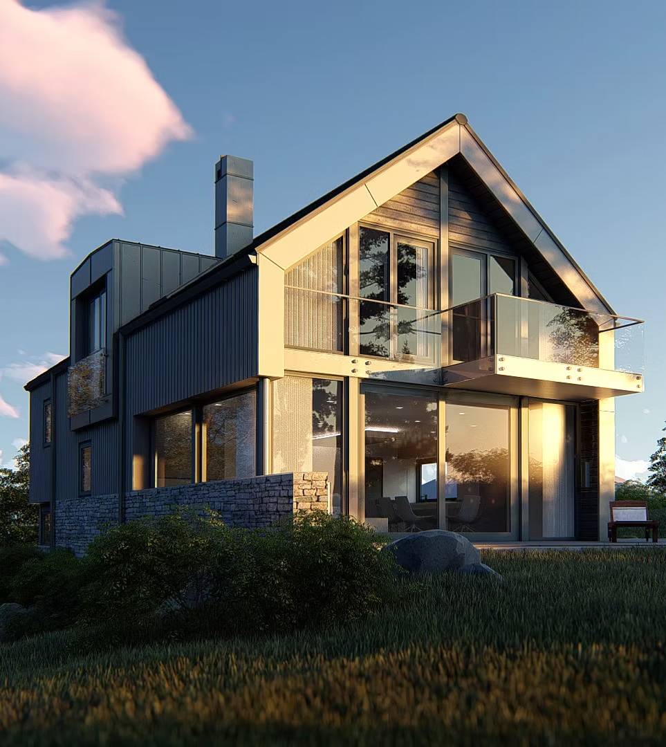 Moderne enebolig designet av BJH Arkitekter